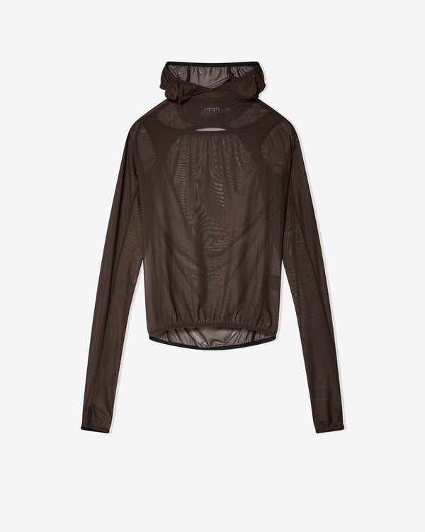 Johanna Parv - Women's Mesh Top With Hood - (Brown)