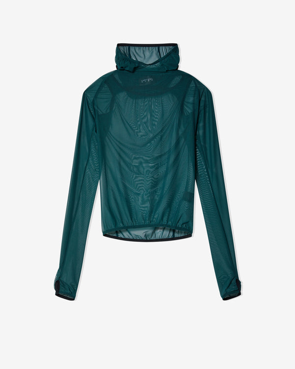 Johanna Parv - Women's Mesh Top With Hood - (Dark Green)