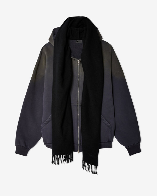 Balenciaga - Men's Scarf Zip-Up Hoodie - (Faded Black)