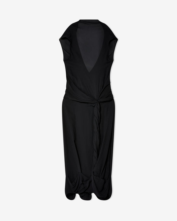 JW Anderson - Women's Twisted Drape Sheer Sleeveless Dress - (Black)