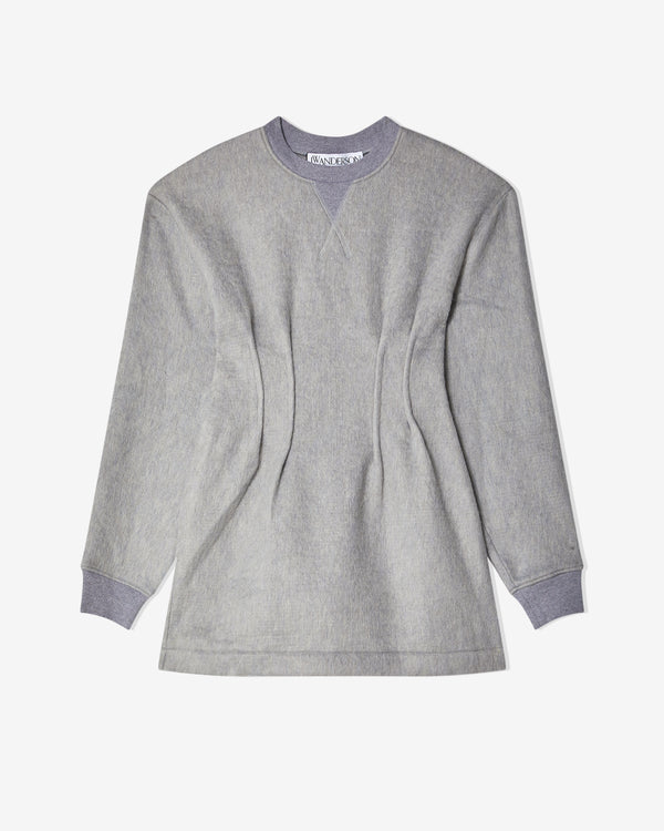 JW Anderson - Women's Textured Long Sleeve Hourglass Dress - (Light Grey)