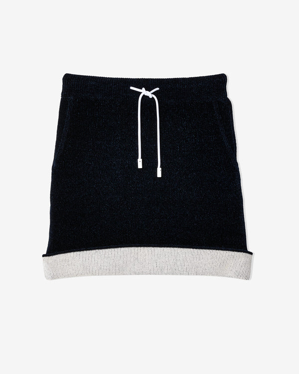 JW Anderson - Women's Contrast Hem Chenille Skirt - (Navy)