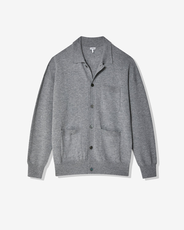 Loewe - Men's Wool Cardigan - (Grey Melange)