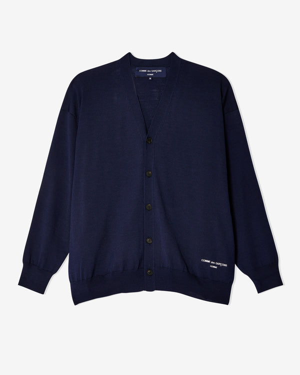 Comme des Garçons Homme - Men's V-Neck Cardigan - (Navy)