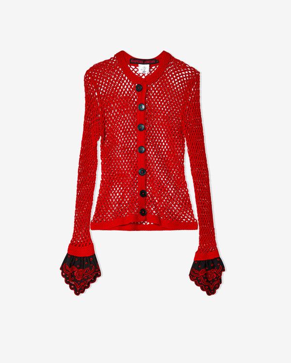 Chopova Lowena - Women's Net Cardigan - (Red)