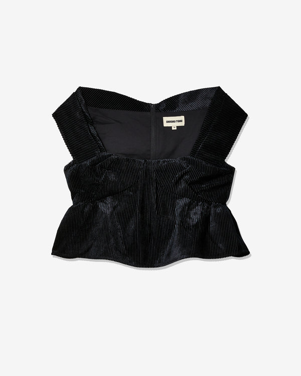 Shushu/Tong - Women's Three-Dimensional Pleated Top - (Black)