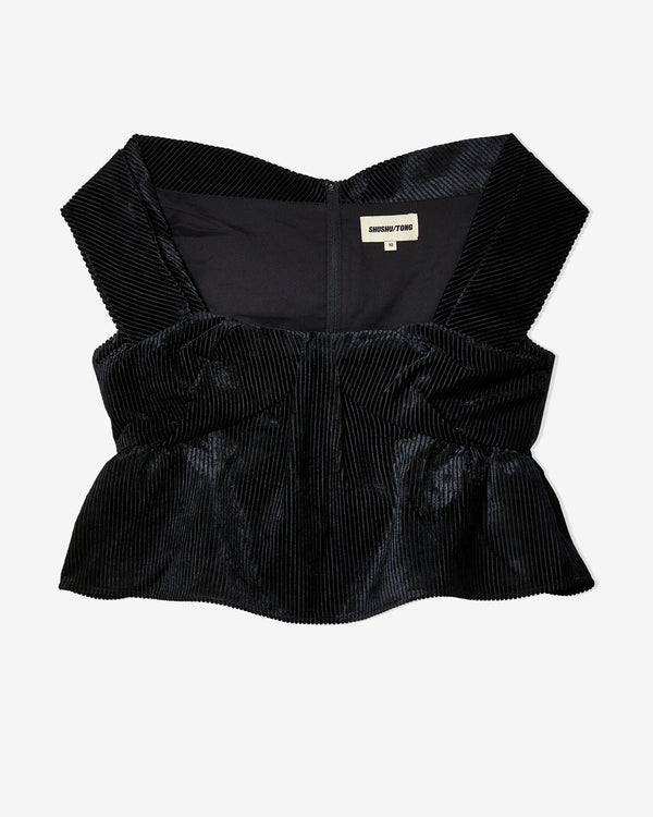 Shushu/Tong - Women's Three-Dimensional Pleated Top - (Black)