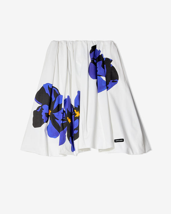 Miu Miu - Women's Printed Skirt - (White/Purple)