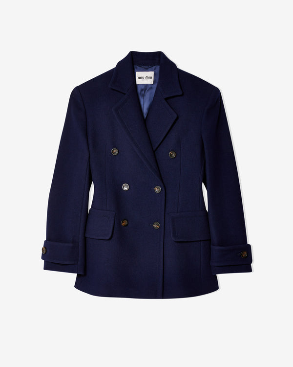 Miu Miu - Men's Double-Breasted Coat - (Baltic Blue)