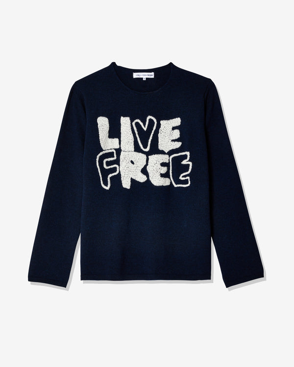 CDG Shirt - Men's Live Free Sweater - (Navy)