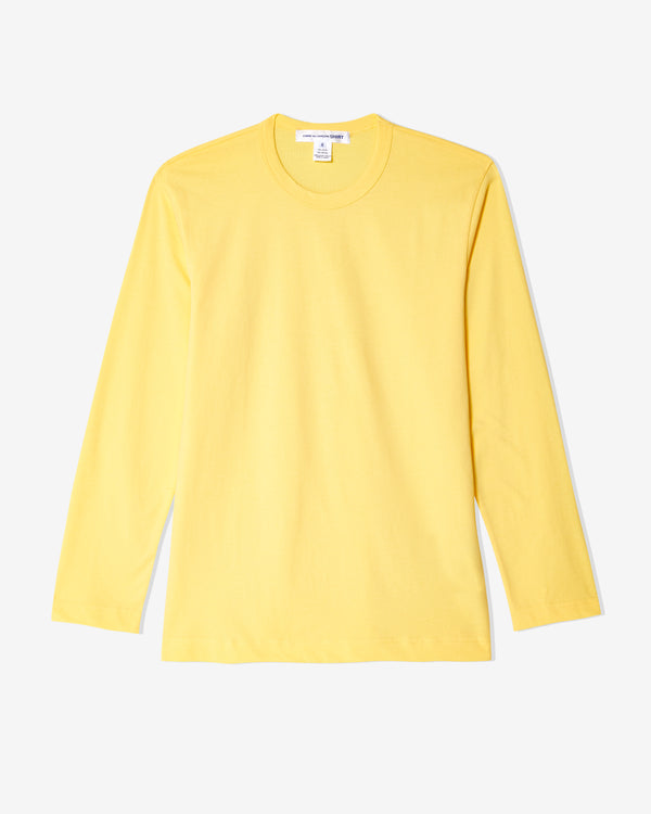 CDG Shirt - Men's Logo Long Sleeve T-Shirt - (Yellow)