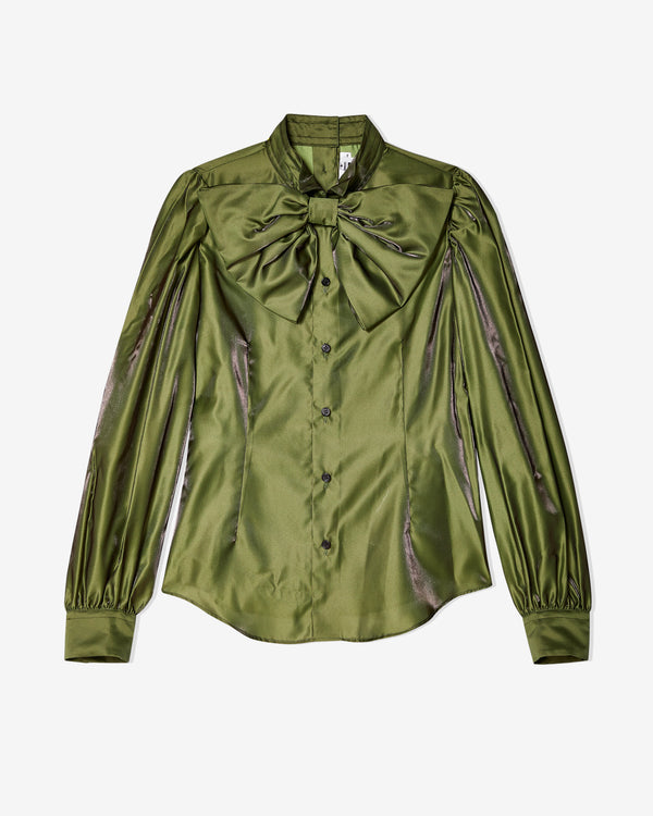 Noir Kei Ninomiya - Women's Bow Blouse - (Khaki)