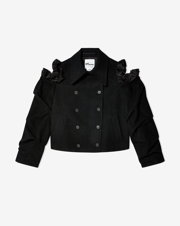 Noir Kei Ninomiya - Women's Ruffle Cutout Shoulder Jacket - (Black)