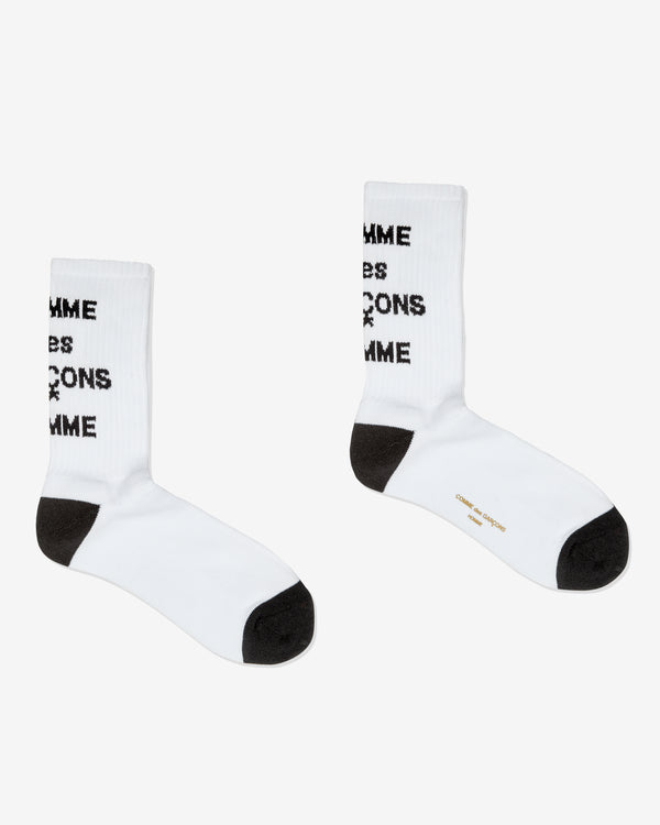 Comme des Garçons Homme - Men's Crew Socks - (White)