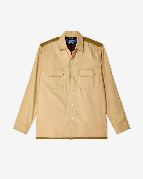 Junya Watanabe Man - Men's Panelled Shirt - (Beige/Orange)