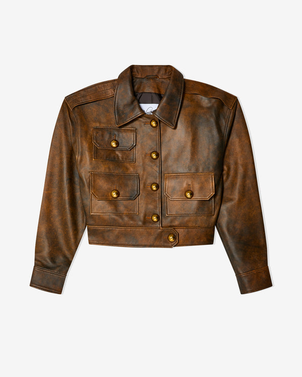 Vaquera - Women's 3 Pocket Leather Jacket - (Brown)