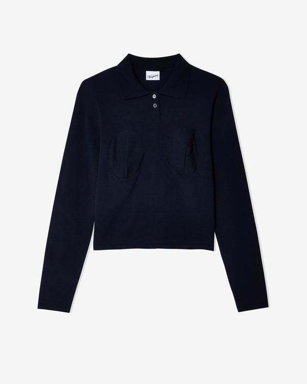 Vaquera - Women's Fetish Knit Polo - (Navy)