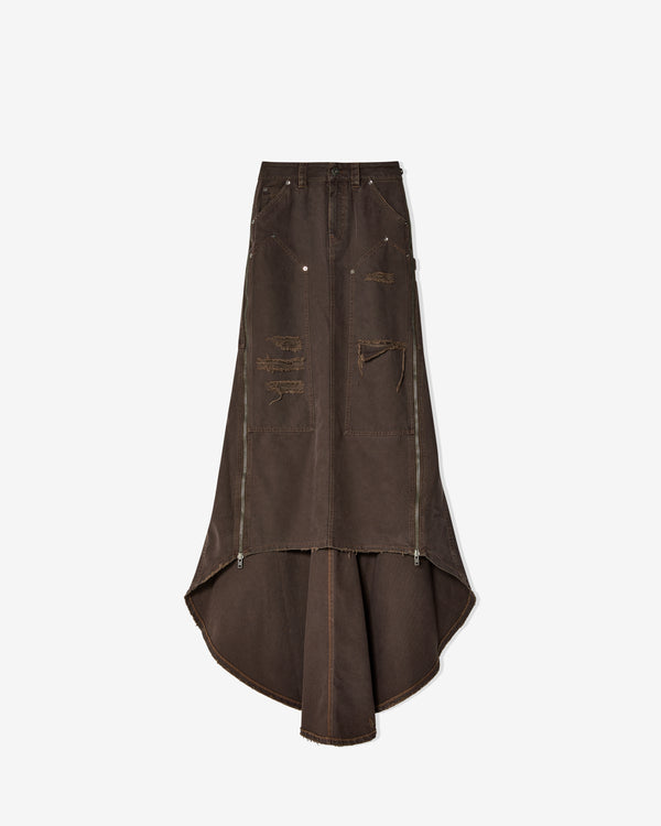 Vaquera - Women's Workwear Long Skirt - (Brown)