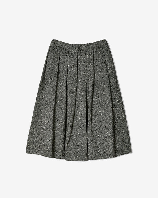 Black Comme des Garçons - Unisex Tweed Nep Skirt - (Black/White)