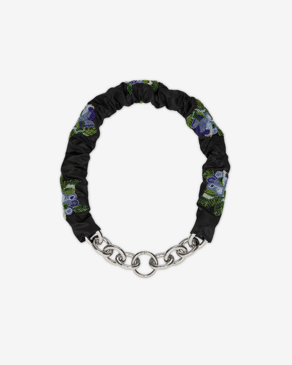 Simone Rocha - Women's Embellished Sleeve Chain Padlock Belt - (Black/Blue)