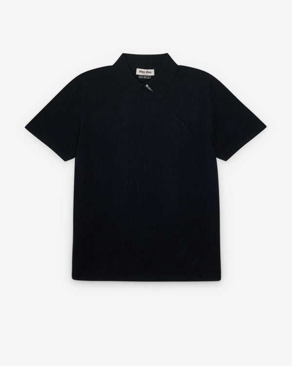 Miu Miu - Women's Cashmere Polo Shirt - (Navy)