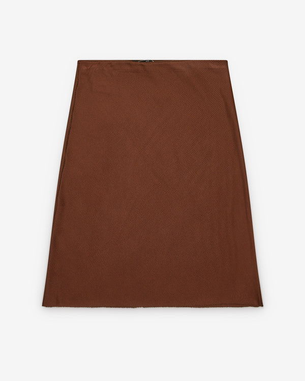 Miu Miu - Women's Silk Mid-Length Skirt - (Cacao)