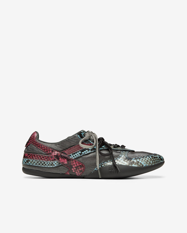 Miu Miu - Women's Gymnasium Technical Fabric And Suede Sneakers - (Slate Grey)