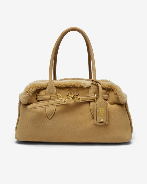 Miu Miu - Women's Aventure Fur Handbag - (Sand)