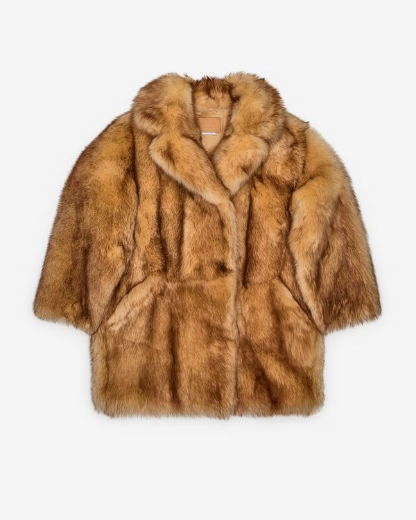 Prada - Women's Shearling Caban Jacket - (Honey)