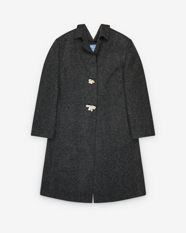 Prada - Women's Shetland Wool Coat - (Slate Grey)