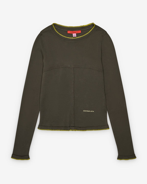 Eckhaus Latta - Women's Lapped Baby Crewneck - (Charcoal)