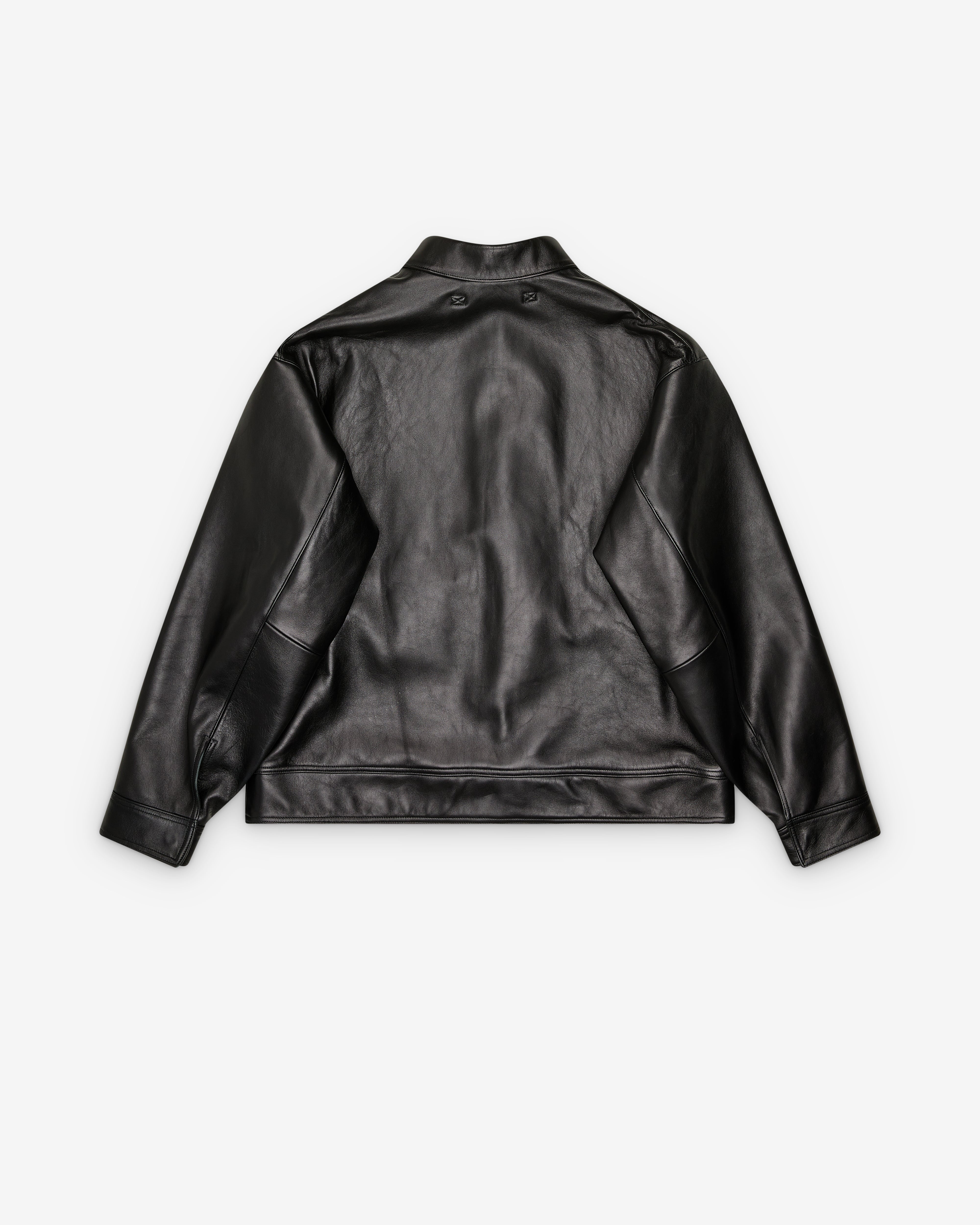 A.Presse: Men's Leather Type A2 Flight Jacket (Black) | DSMNY E-SHOP