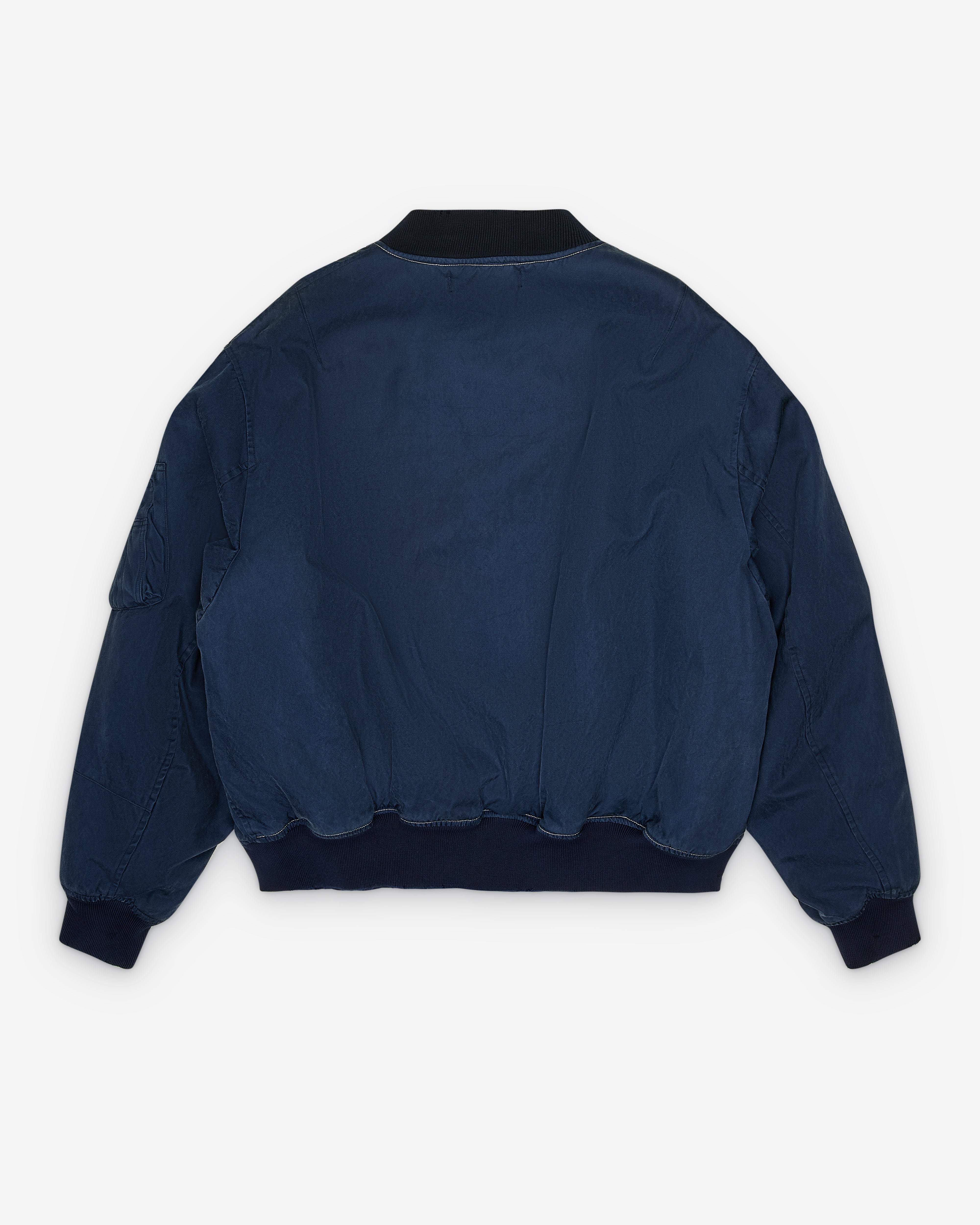 A.Presse: Men's Vintage Silk Flight Jacket (Navy) | DSMNY E-SHOP