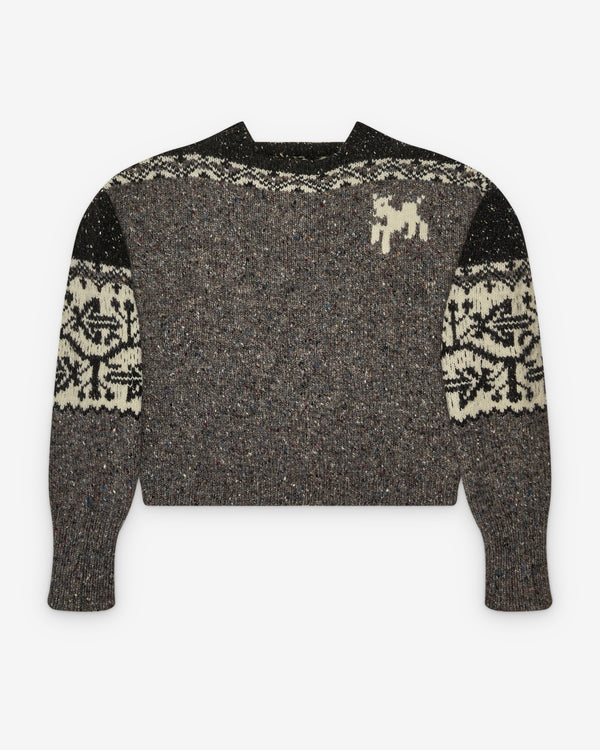 Oscar Ouyang - Men's Sheep Fair Isle Jumper - (Grey)