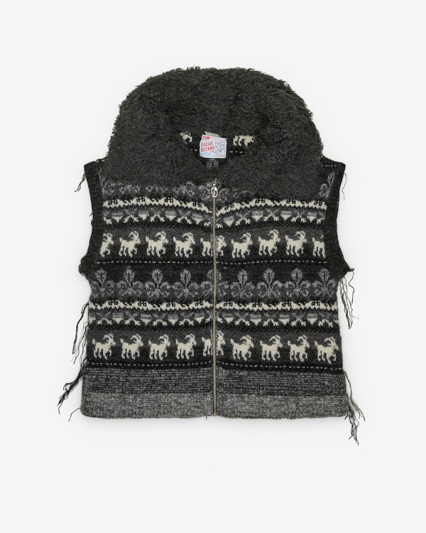 Oscar Ouyang - Men's Sheep Fair Isle Vest - (Grey)