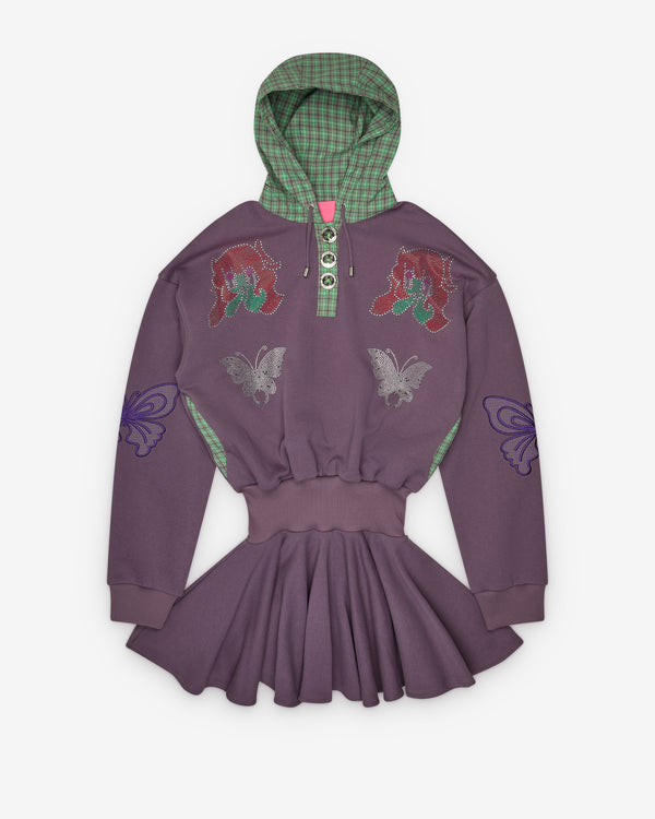 Chopova Lowena - Women's Quimby Hooded Dress - (Purple/Multi)