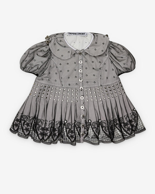 Chopova Lowena - Women's Beryl Short Sleeve Blouse - (Black/White)