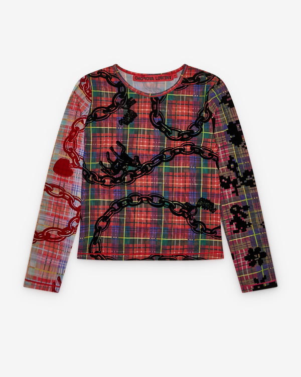 Chopova Lowena - Women's Lady Chain Flocked Mesh Top - (Multi)