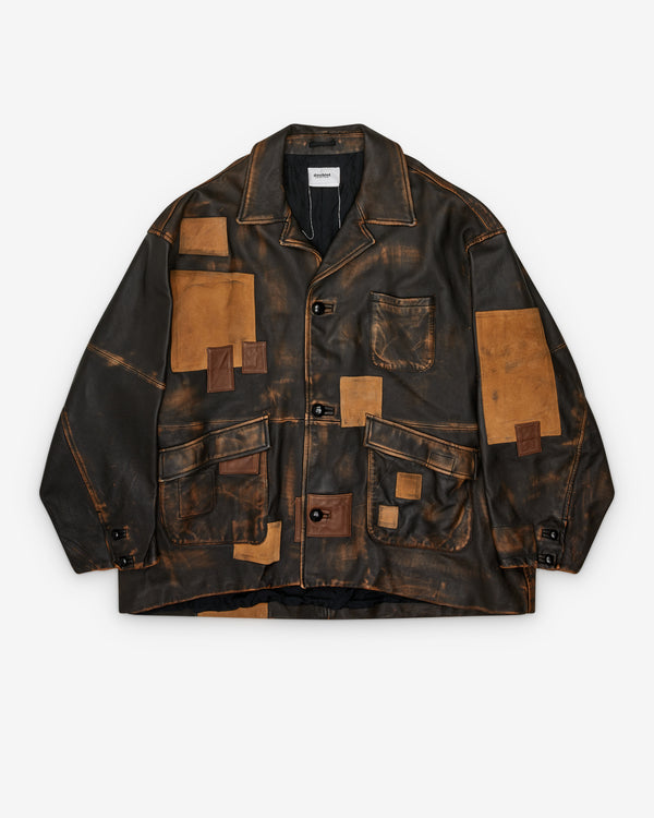 Doublet - Men's Patchwork Leather Jacket - (Black)