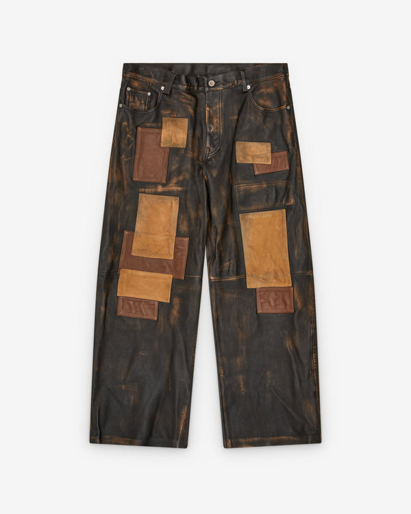 Doublet - Men's Patchwork Leather Pants - (Black)