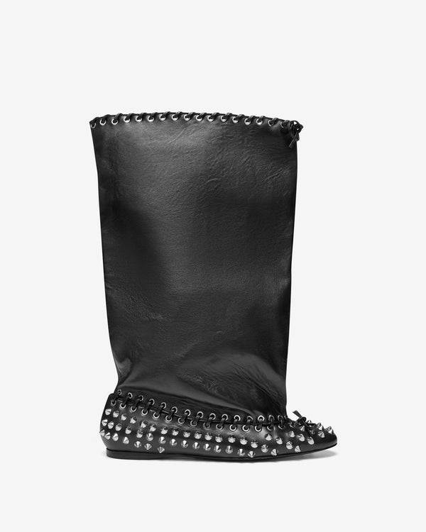 August Barron - Women's Level Boot Flat - (Black/Stud)