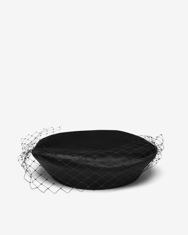 Stephen Jones - Women's Slick Veiled Beret - (Black)