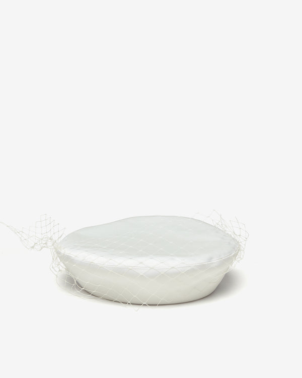 Stephen Jones - Women's Slick Veiled Beret - (White)