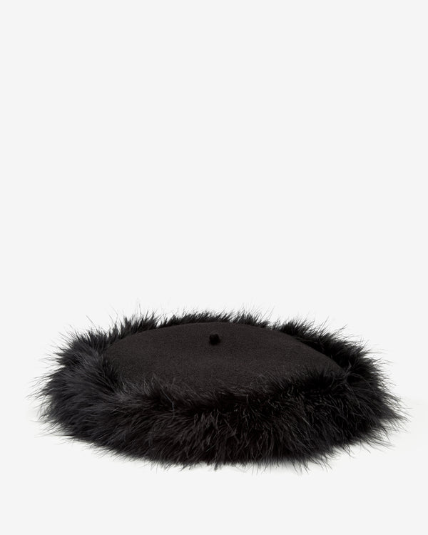 Stephen Jones - Women's Euphoria Feather Beret - (Black)