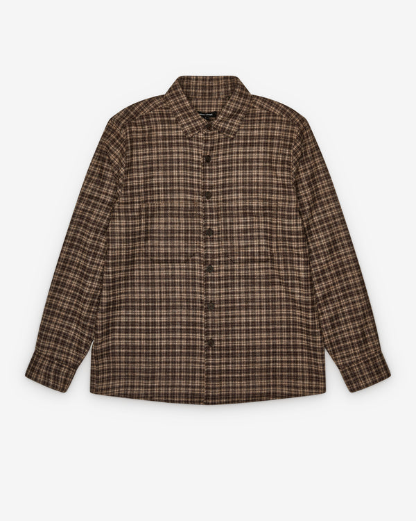 Evan Kinori - Men's Two Pocket Shirt - (Brown/Beige)