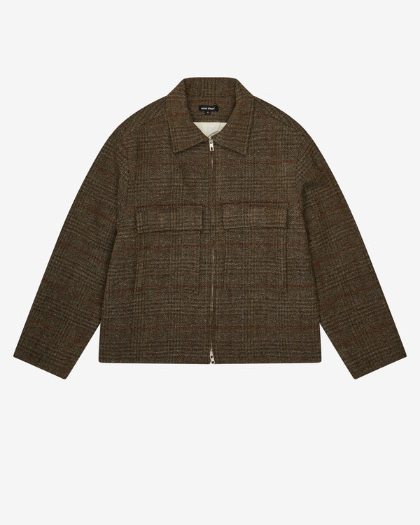 Evan Kinori - Men's Zip Jacket - (Dark Olive)