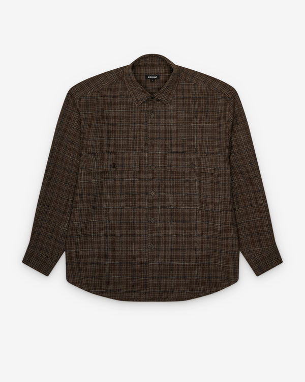 Evan Kinori - Men's Big Shirt - (Brown/Beige)