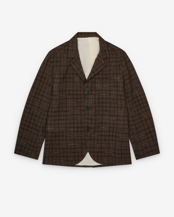 Evan Kinori - Men's Three Button Jacket - (Brown/Beige)