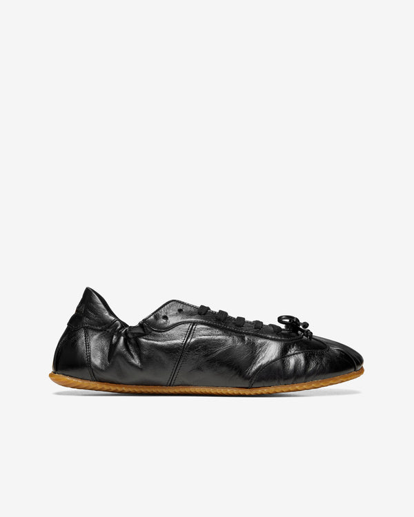 Abra - Women's Leather Sneaker Ballerina - (Black)