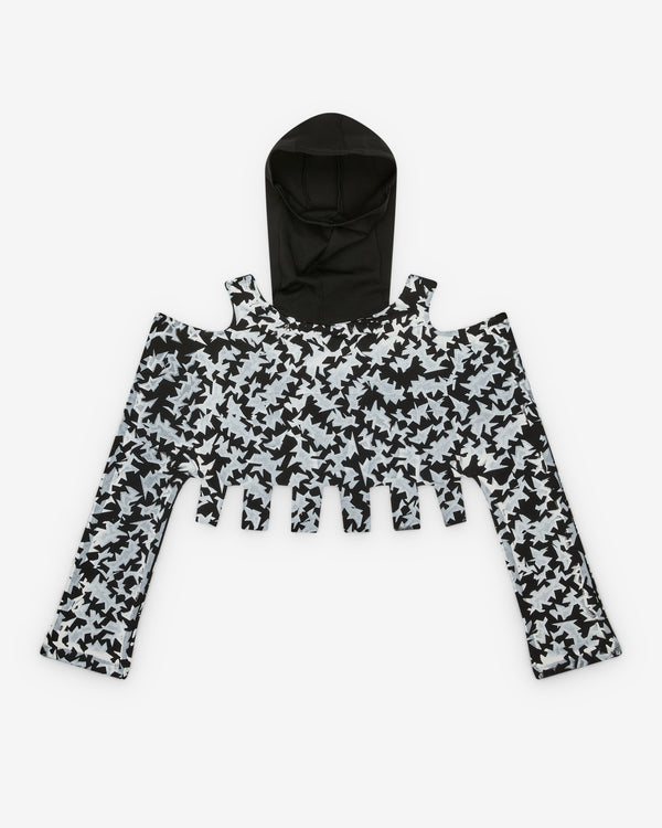 Women's History Museum - Women's Castellated Spy Top - (Black/White)